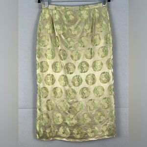 Vintage designer fashion Kim Jin Silk Chinese Style Dragon Skirt Medium